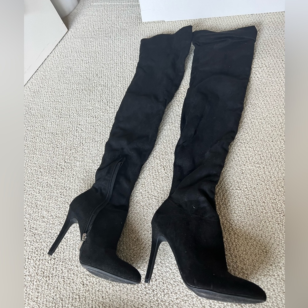 Black over the knee boots